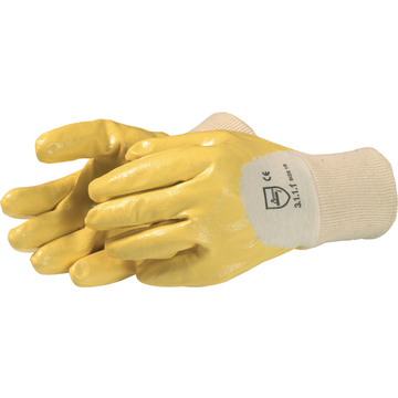 Grobstrick-Handschuh Nitril gelb, Größe 10, 12 Paar